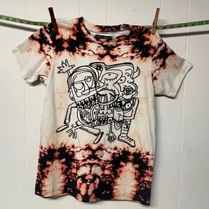 Unite Mario Tie Dye T-Shirt - crazy crew with BLING grills - SMALL